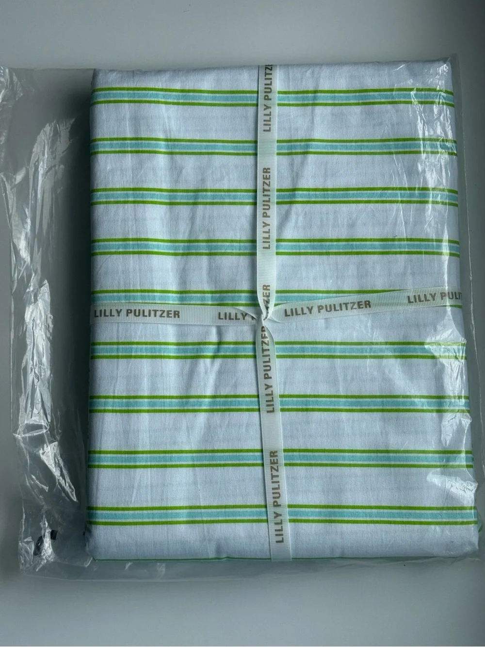 NWT Lilly Pulitzer Engineered Coral Stripe Tablecloth Sea Fan Stripe